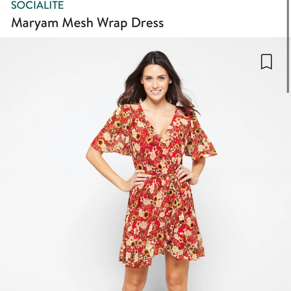 Socialite Maryam Mesh Wrap Dress - Medium